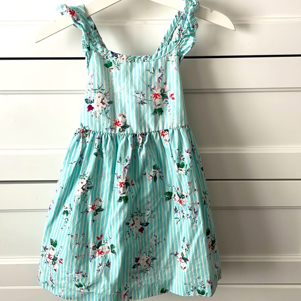 Baby Blue Floral Dress 24M